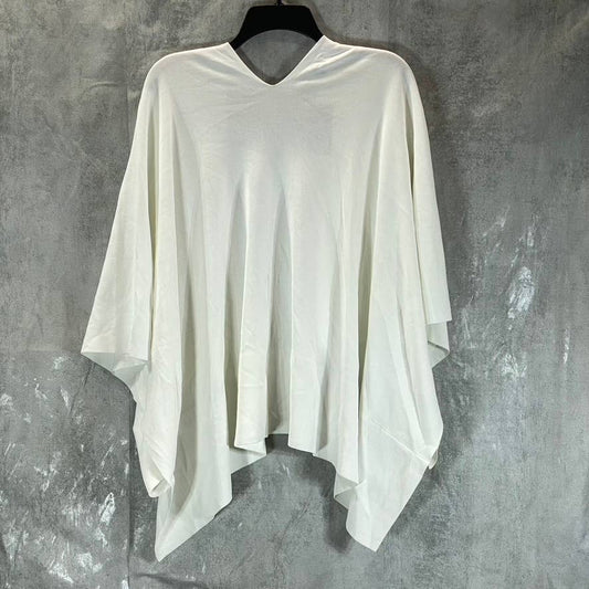 ALFANI Women's Soft White Drape-Cape Open-Front Sweater SZ L/XL