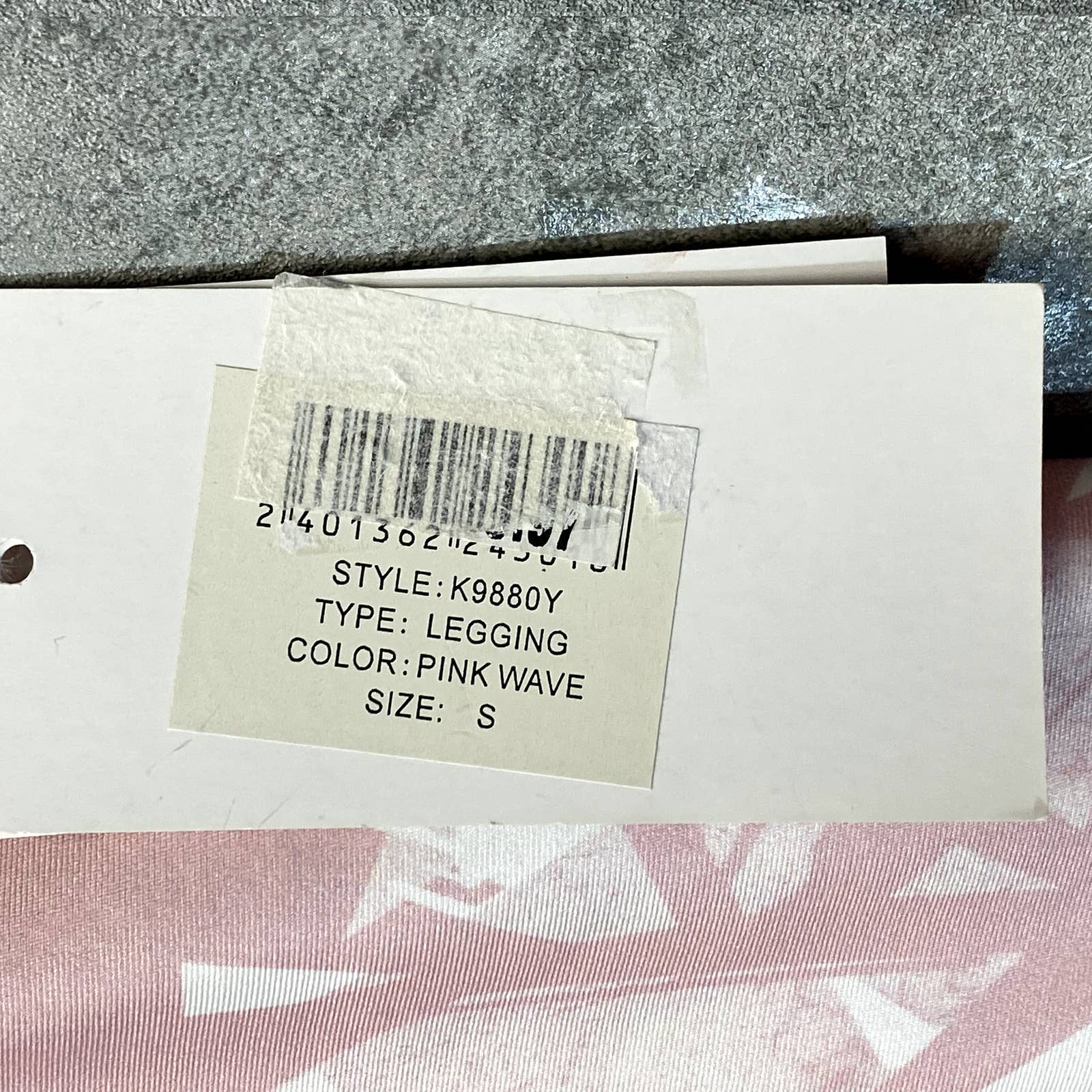PRO-FIT Activewear Women's Pink Wave High-Rise Lightweight Pull-On Leggings SZ S