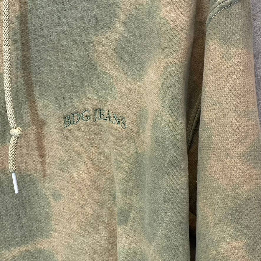 BDG URBAN OUTFITTERS Women's Khaki Tie-Dye Hooded Pullover Sweater SZ XS