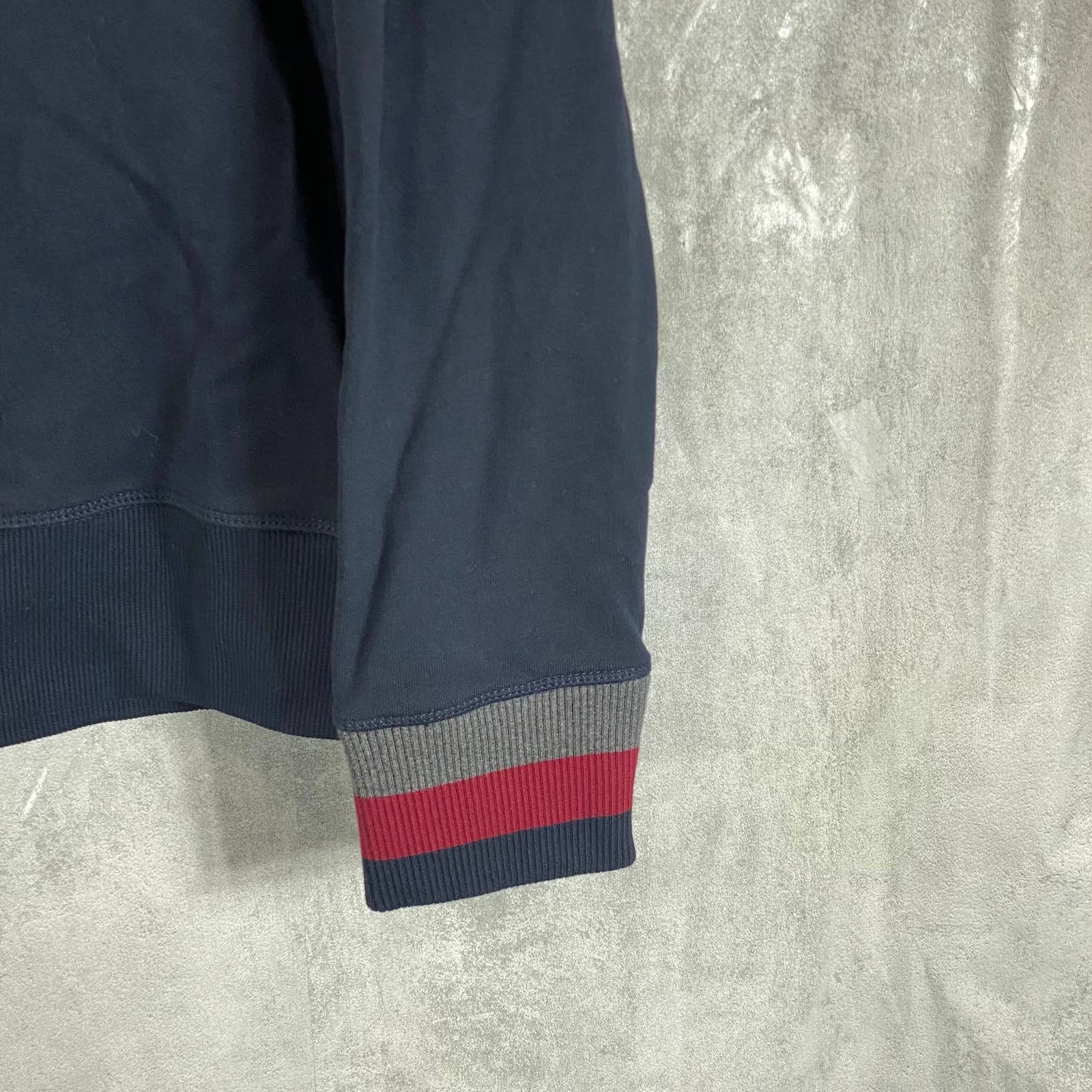 TOMMY HILFIGER Men's Navy Crewneck Slater Embroidered Logo Patch Sweatshirt SZ L