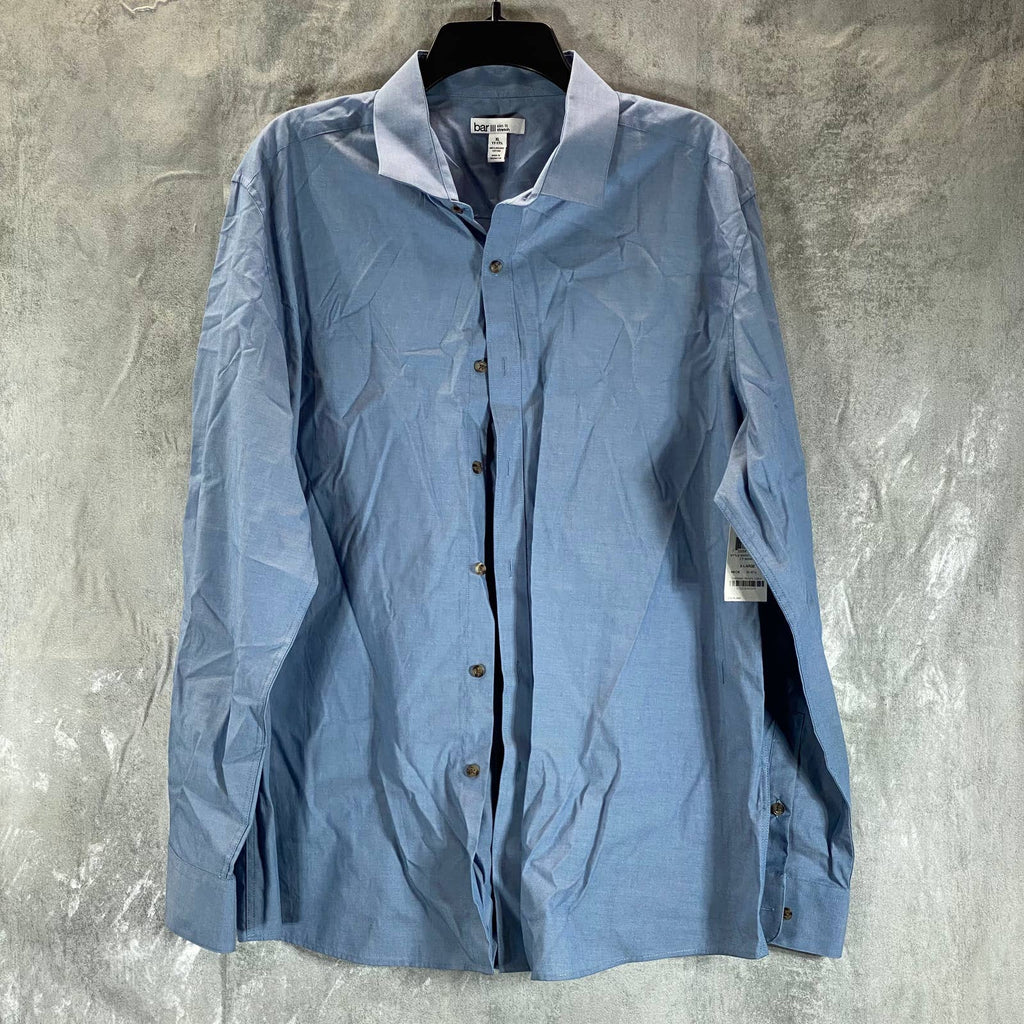 BAR III Men's LT Indigo Chambray Slim-Fit Stretch Button-Up Shirt SZ XL