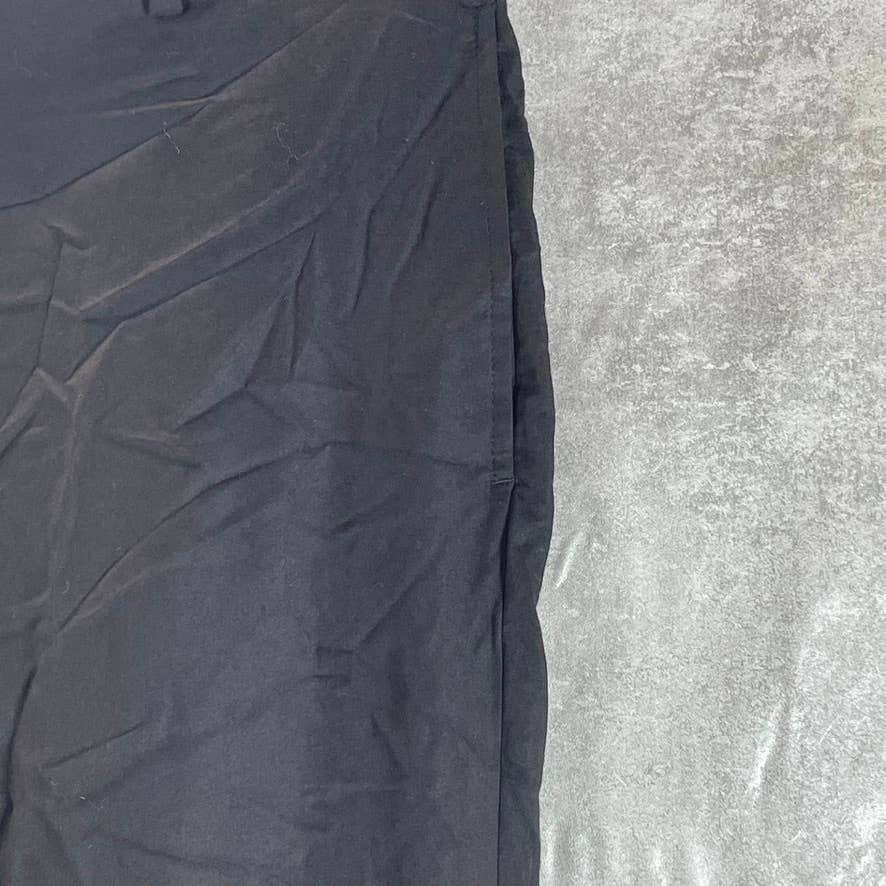 CALVIN KLEIN Men's Black Solid Slim-Fit Flat Front Dress Pants SZ 32X32