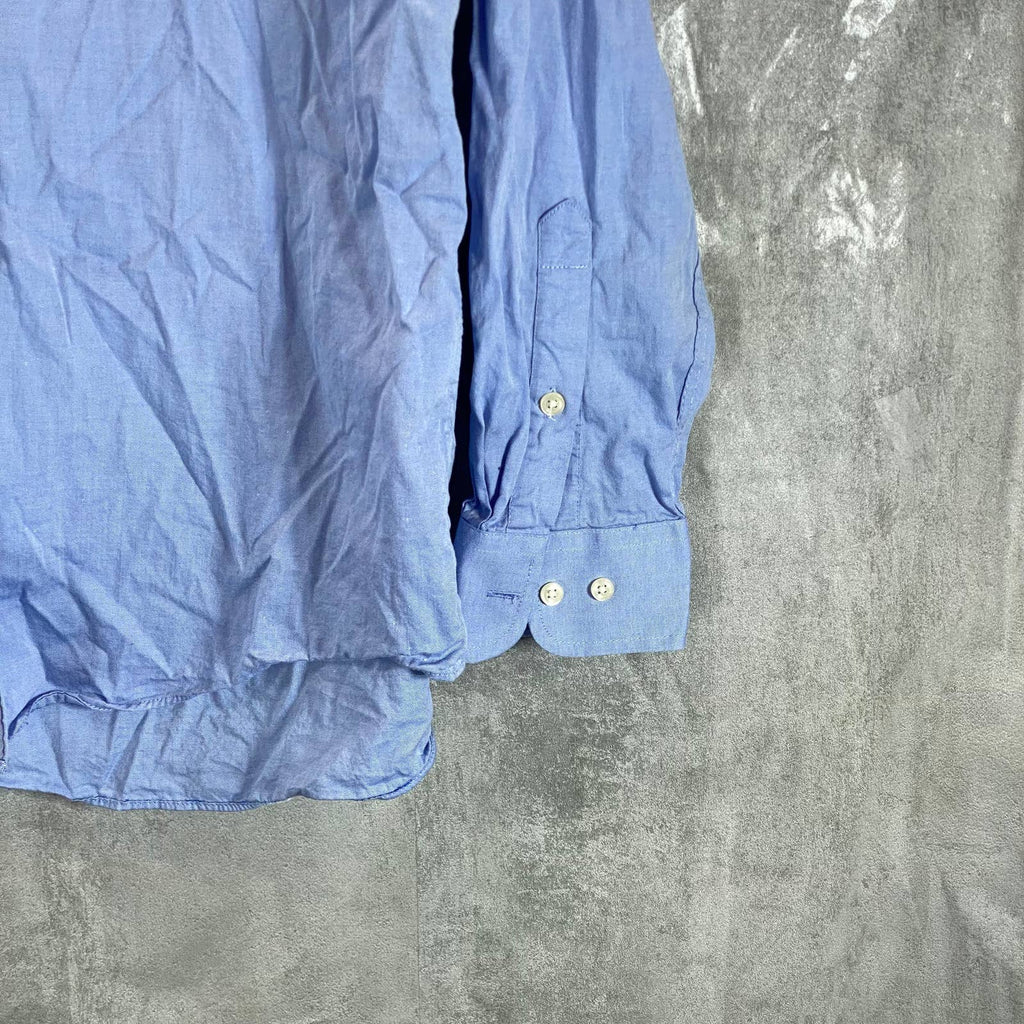 CLUB ROOM Men's Light Blue Regular-Fit Cotton Oxford Dress Shirt SZ 15.5 34/35