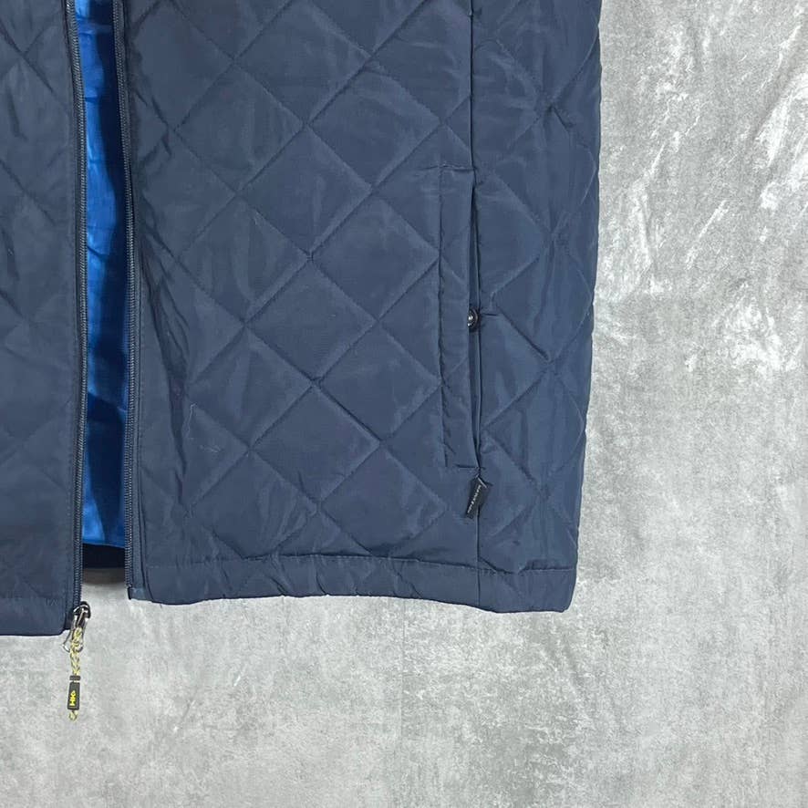 HAWKE & CO Men's Navy Quilted Lightweight Water-Resistant Vest SZ L