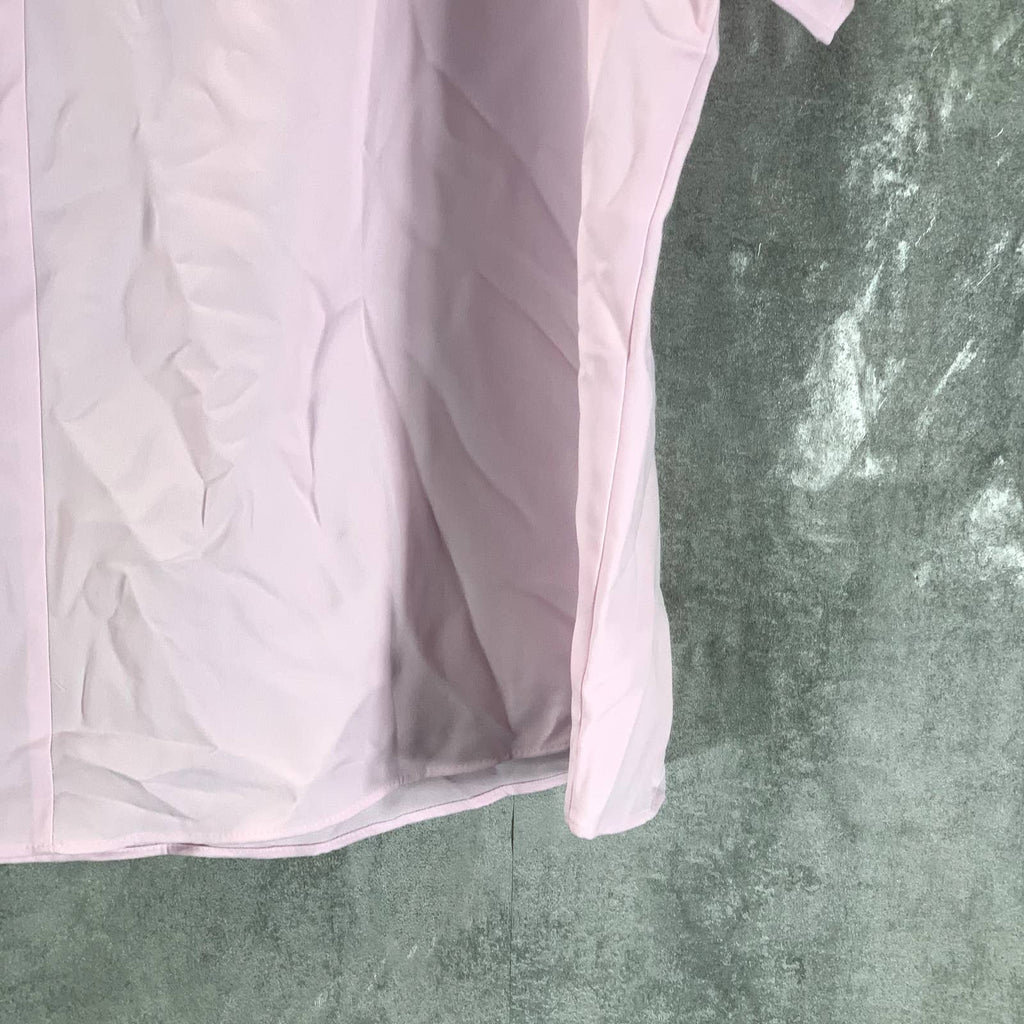 ALFANI Women's Lilac Color-Block Shoulder Short-Sleeve Top SZ M