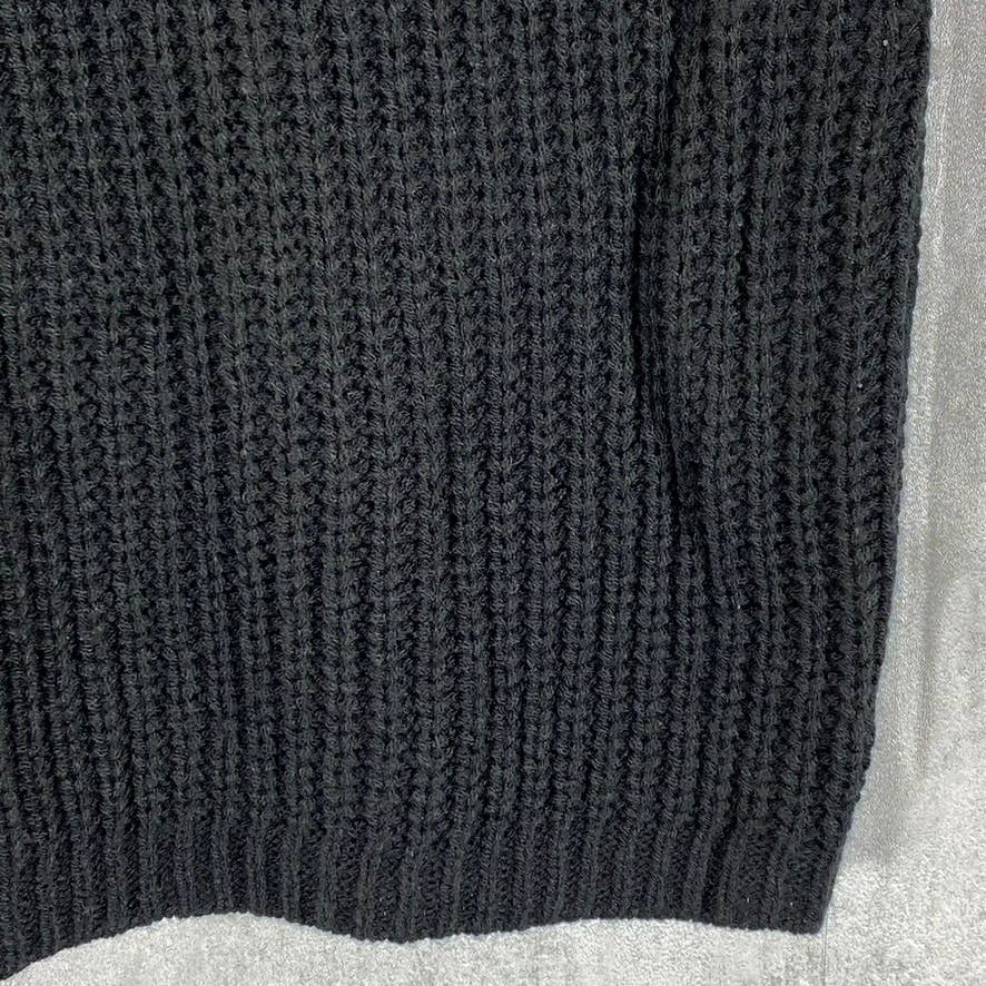 ALMOST FAMOUS Juniors' Solid Black Knit Knee-Length Bodycon Skirt SZ L
