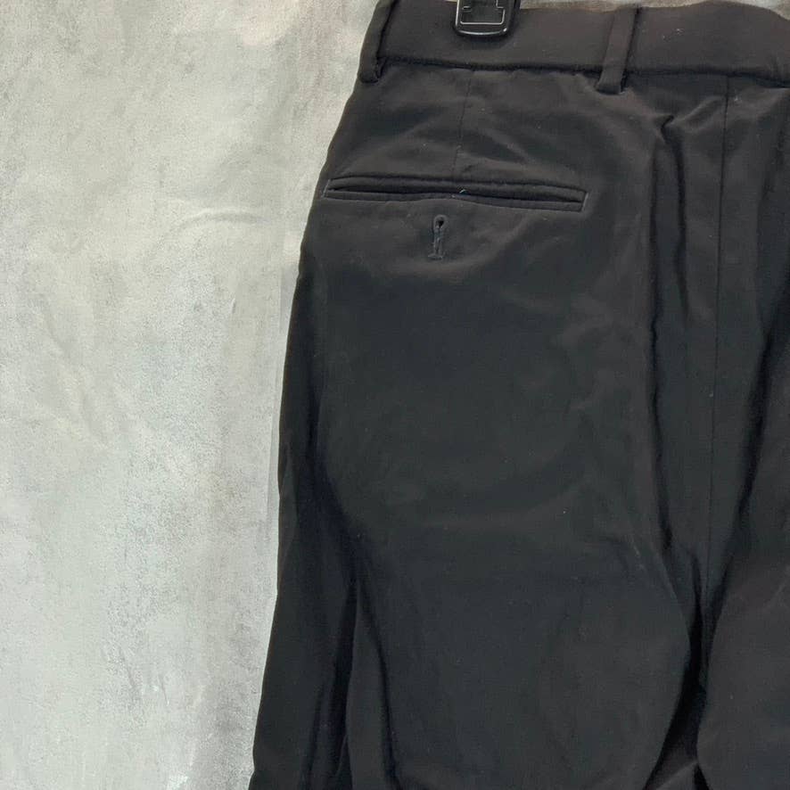 TOMMY HILFIGER Men's Solid Black Th-Flex Stretch Modern-Fit Dress Pants SZ 32X34