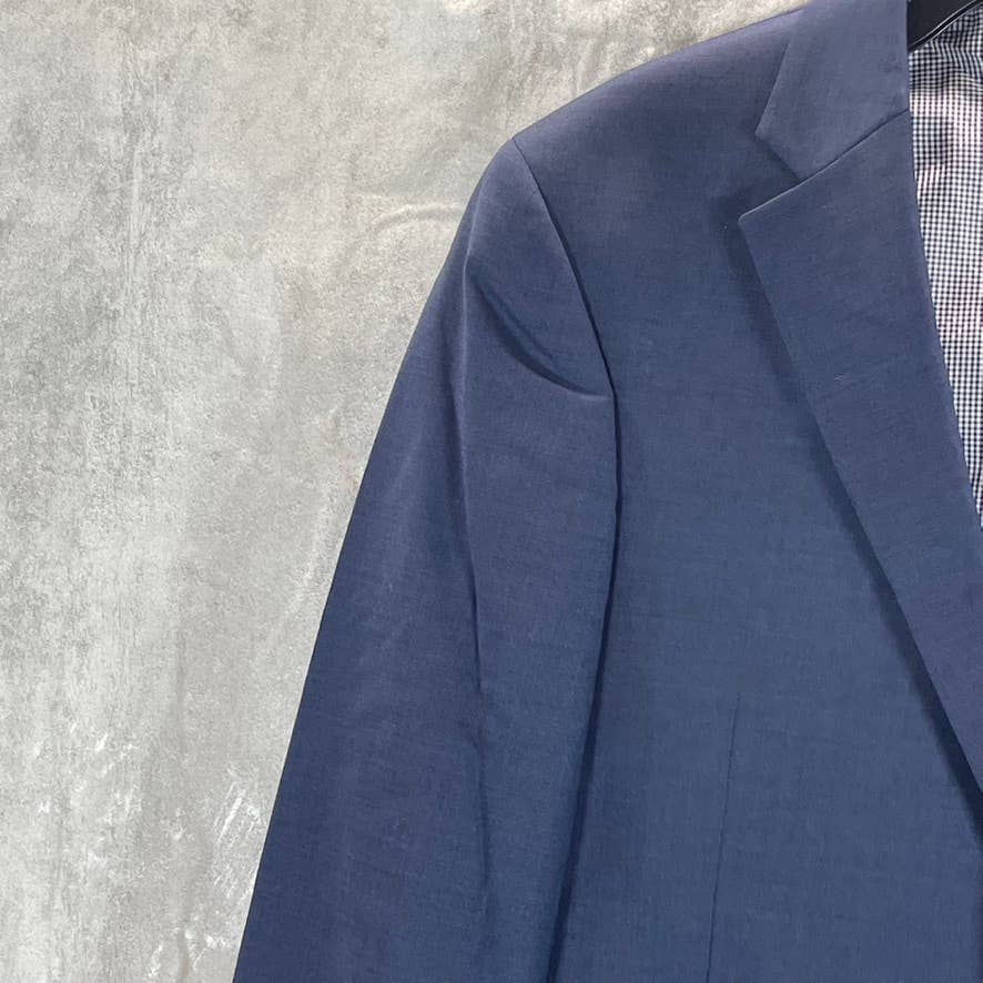 TOMMY HILFIGER Men's Navy Solid Long Th-Flex Modern-Fit Two-Button Jacket SZ 40L