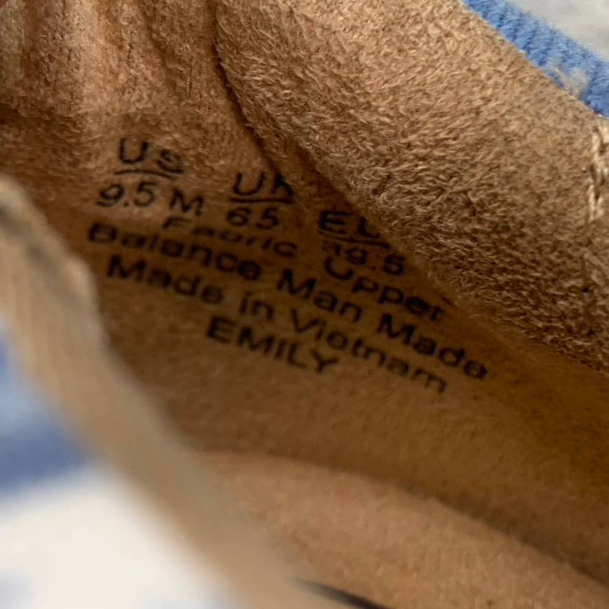 LIFESTRIDE Women's Blue Multi Canvas Emily Slip-On Casual Sneakers SZ 9.5