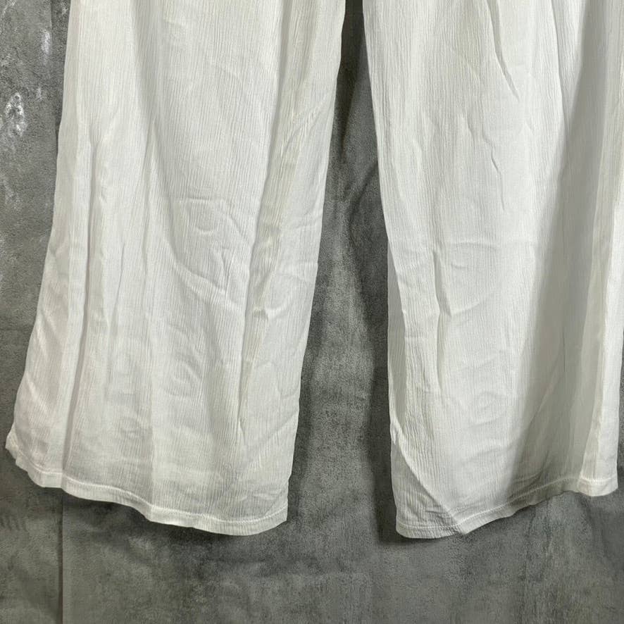 INC INTERNATIONAL CONCEPTS Women's Bright White Smocked Drawstring-Waist Pants