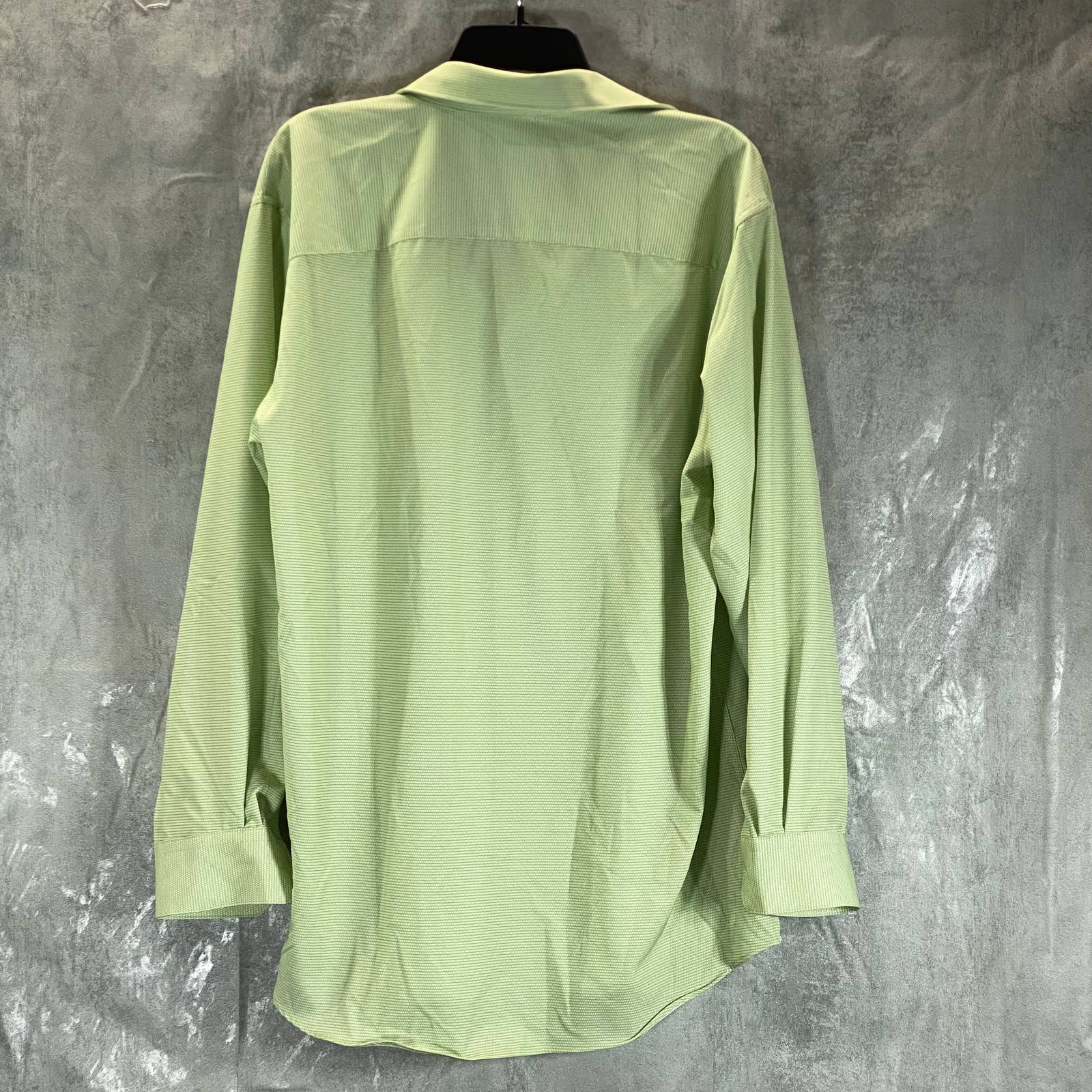 ALFANI Men's Green Mini Geo-Print Slim-Fit Stretch Button-Up Shirt SZ 16-16.5