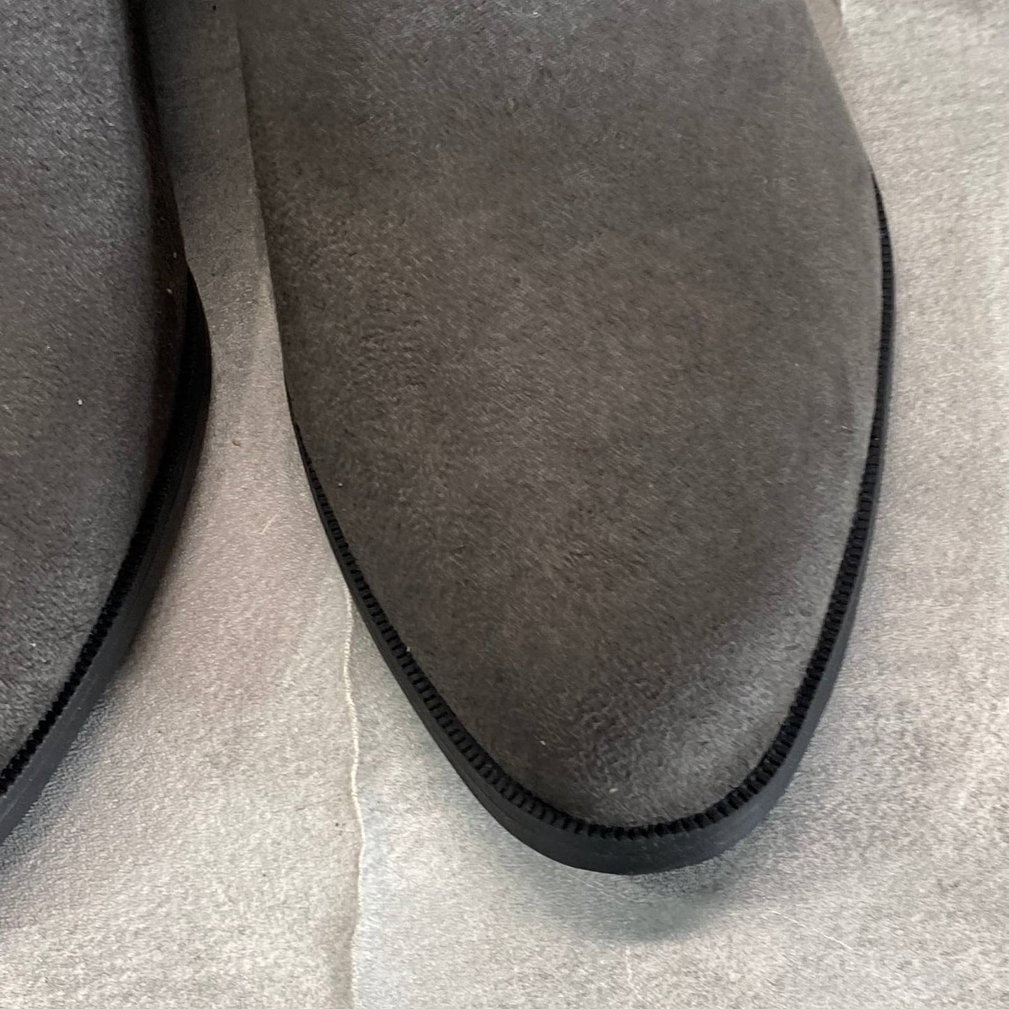 LIFESTRIDE Women's Wide Grey Micro Dakota Almond-Toe Block-Heel Booties SZ 6.5W