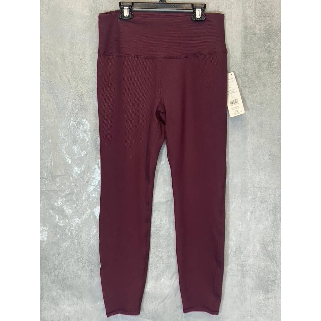 HARMONY & BALANCE Women's Brickstone Ribbed High-Waist Tummy Control Pull-On Active Leggings SZ L