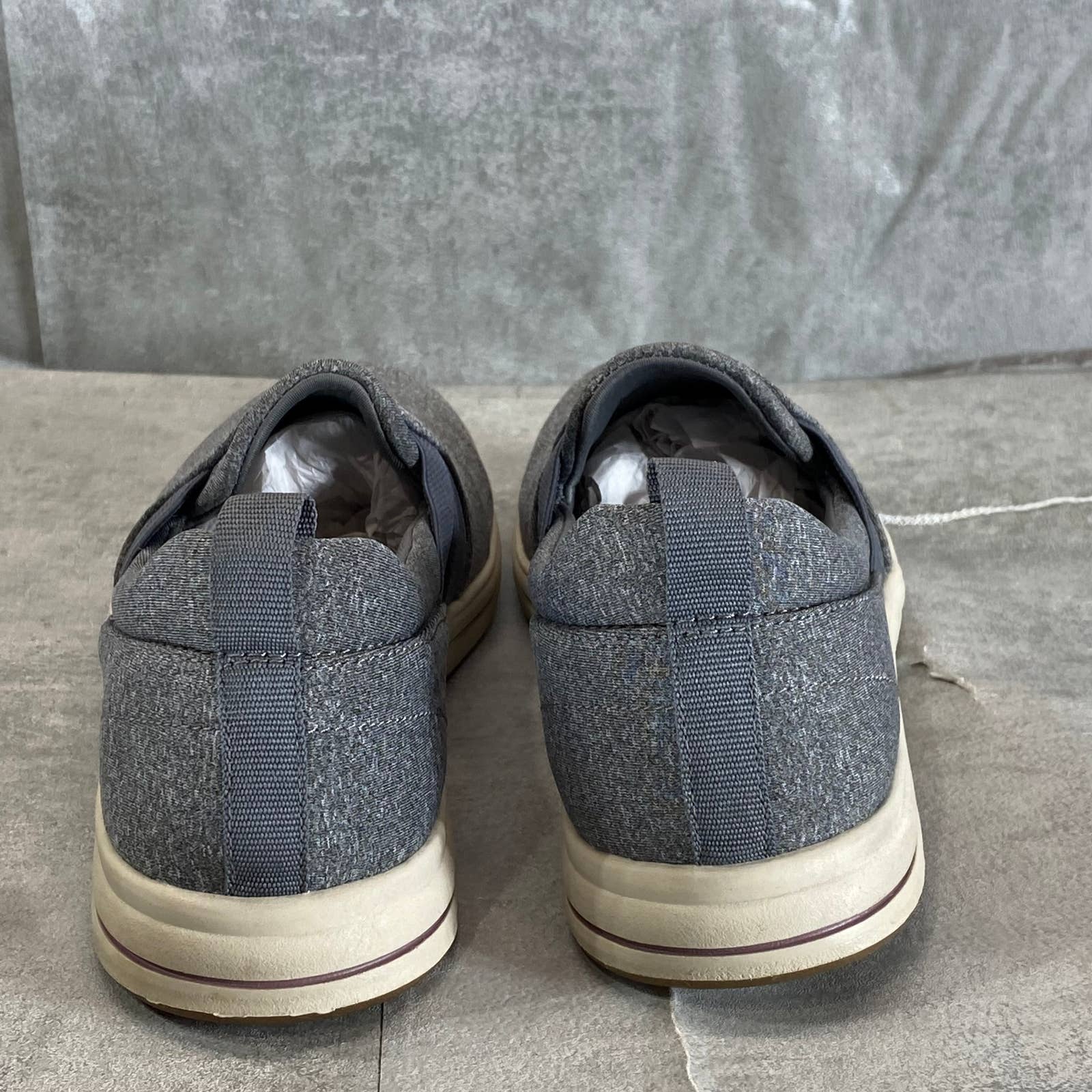 CLARKS CLOUDSTEPPERS Women's Wide Dark Grey Breeze Bali Slip-On Sneakers SZ 6W