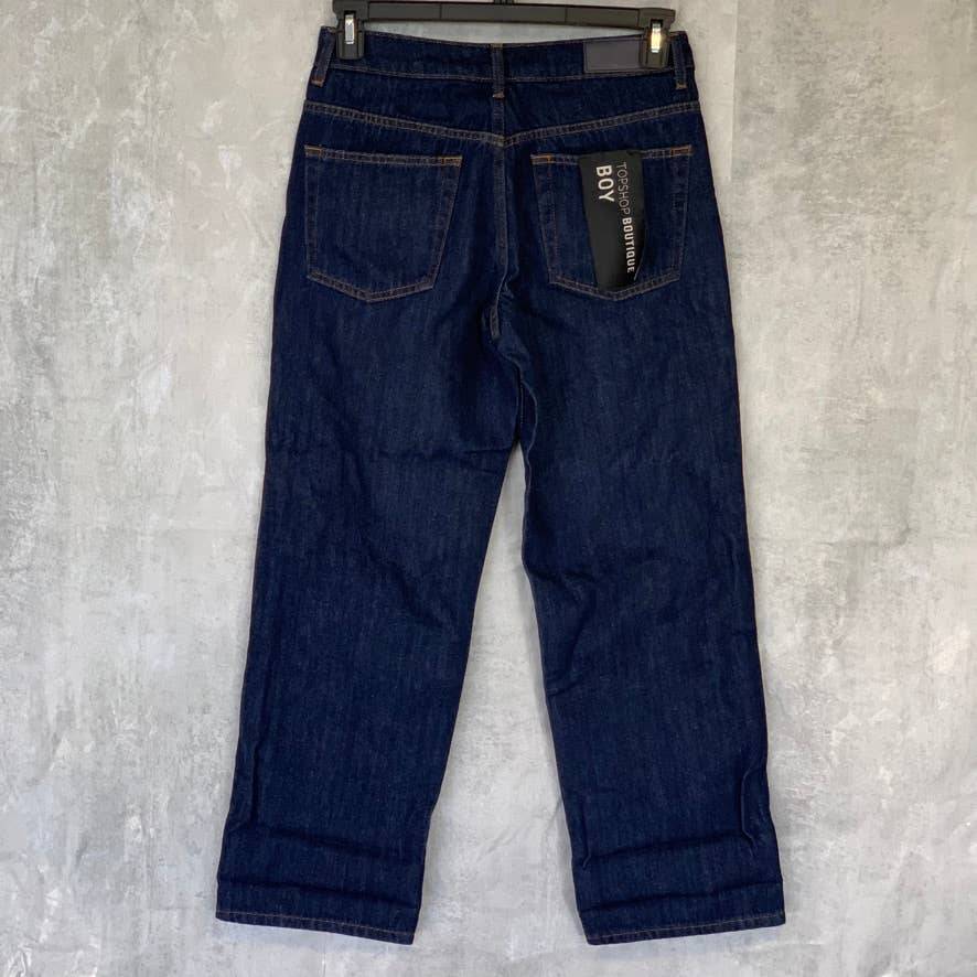 TOPSHOP BOUTIQUE Dark Wash High-Waisted Boyfriend Jeans SZ 6