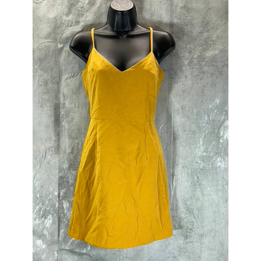 FRENCH CONNECTION Women's Beeswax Orange Summer Whisper V-Neck Sheath Dress SZ 8