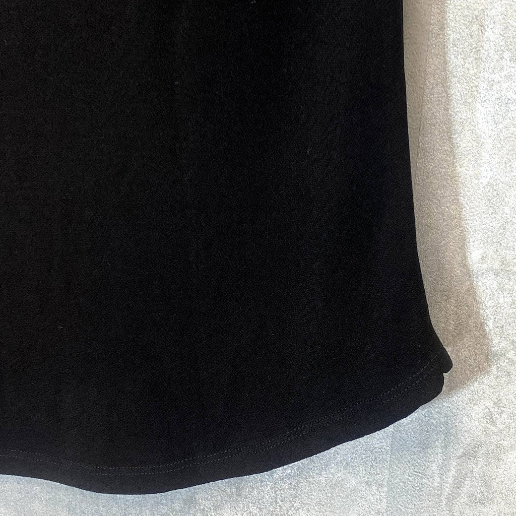 WILLOW DRIVE Women's Solid Black Crewneck Cutout Short Sleeve Top SZ XS