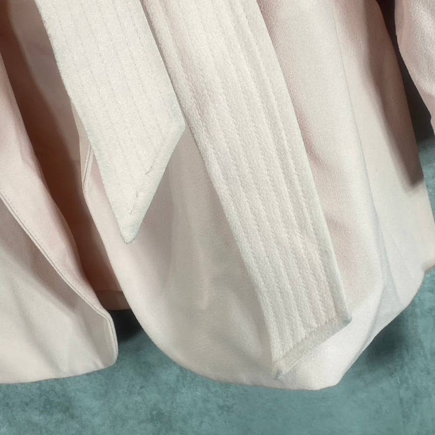 BAR III Women's Rosebud Textured Open-Front Shawl Collar Belted Blazer SZ L