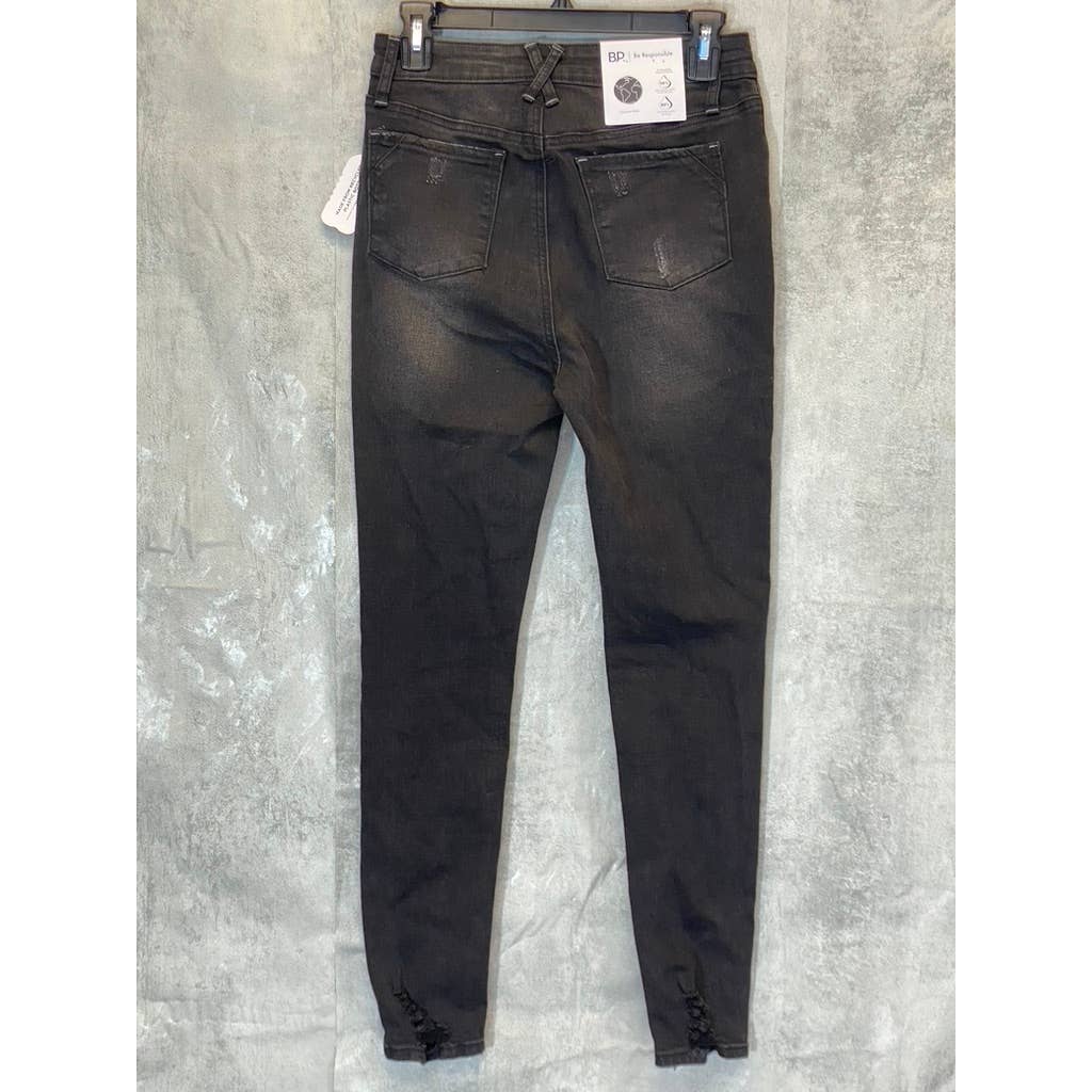 BP. Women's Black Wash High-Rise Skinny Distressed Jeans SZ 28