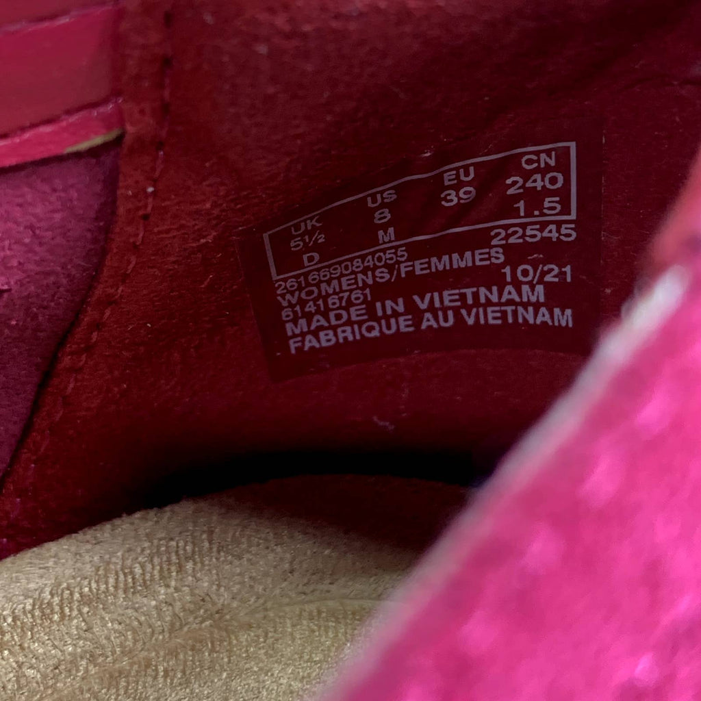 CLARKS COLLECTION Women's Fuchsia Suede Juliet Hayes Perforated Loafers SZ 8