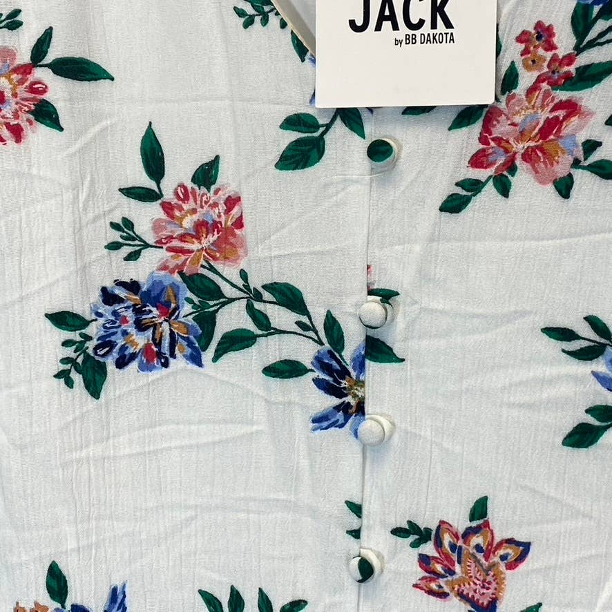 JACK By DD DAKOTA Women's Ivory Floral Print V-Neck Sleeveless Mini Sundress SZ S