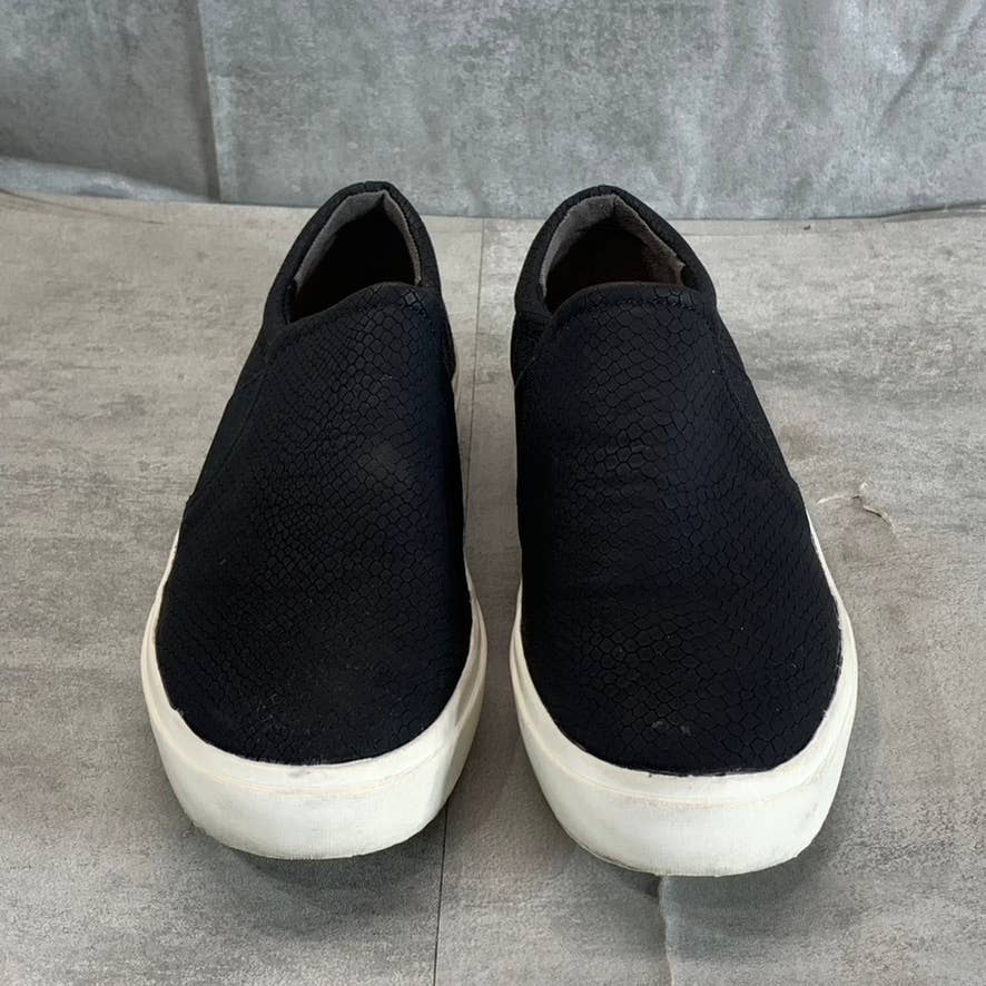 DR. SCHOLL'S Women's Black Snake Print Faux Leather Wander UpSneakers SZ 8