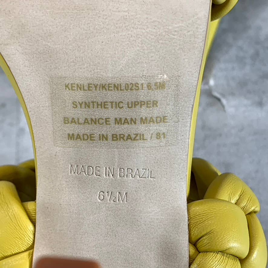 STEVE MADDEN Women's Citron Kenley Braided Square-Toe Stiletto Sandals SZ 6.5