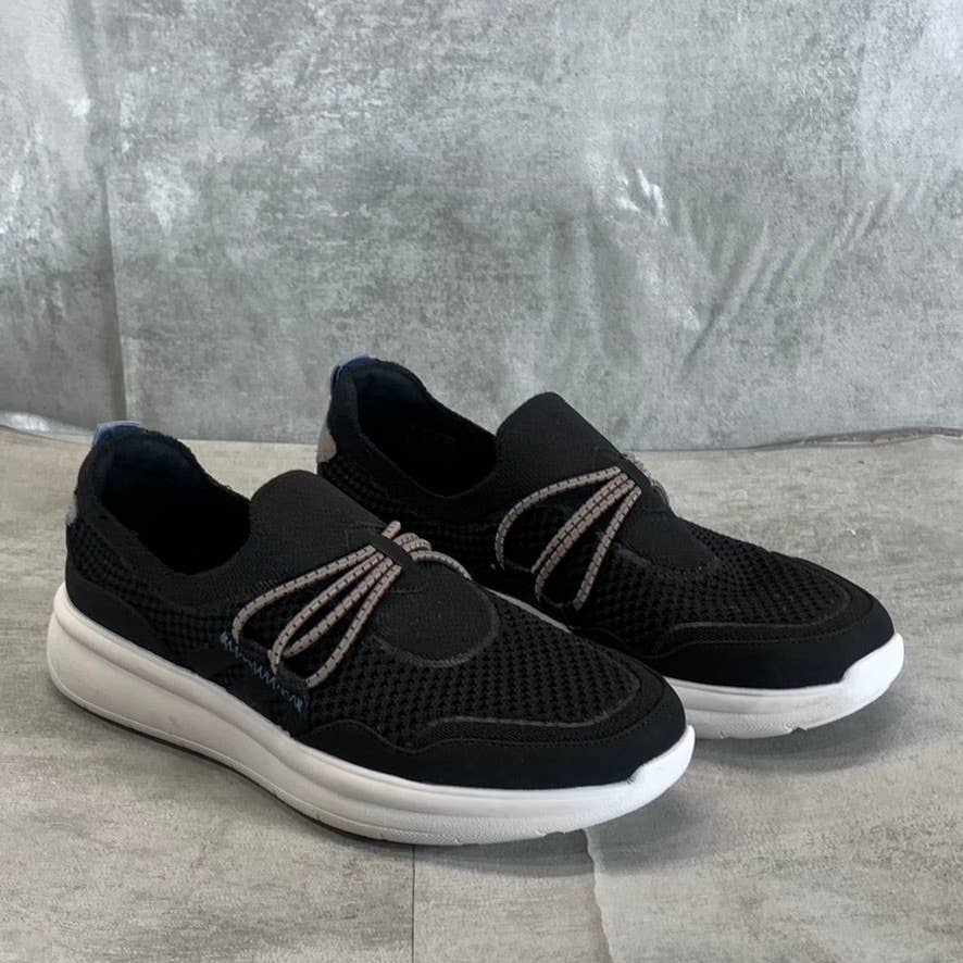 CLARKS Women's Black Combo Fabric Ezera Run Slip-On Sneakers SZ 6.5