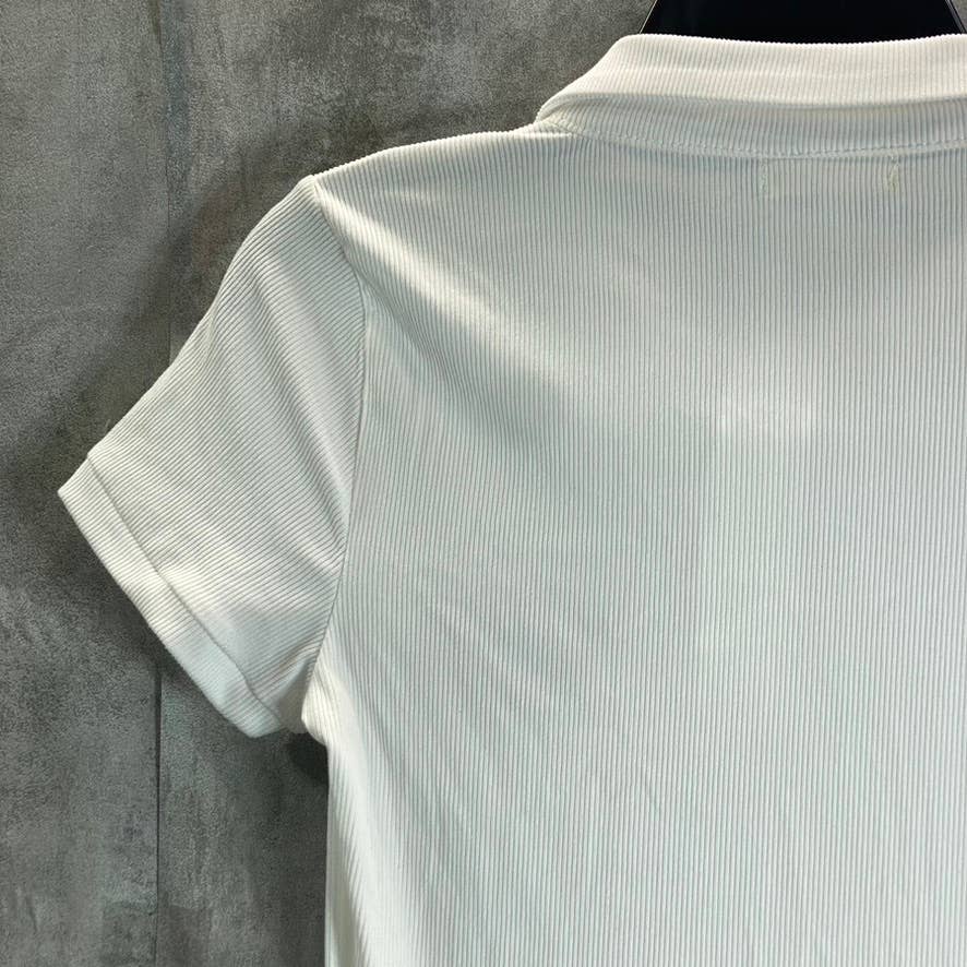 ULTRA FLIRT Juniors' White Butterfly Graphic Short-Sleeve Bodycon Polo Dress