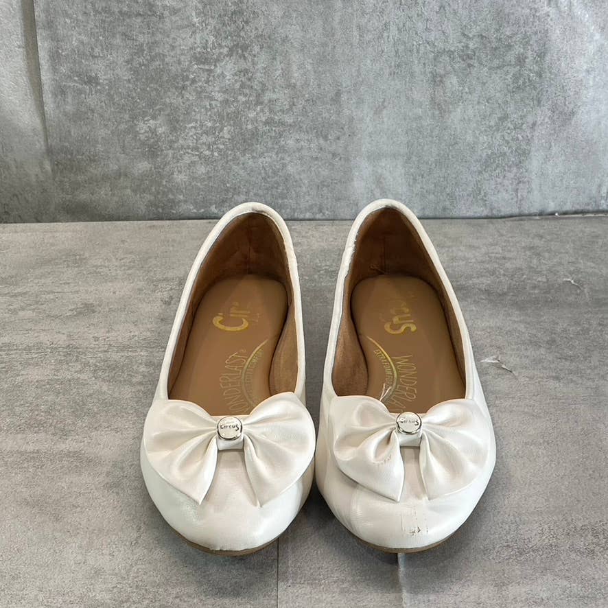 CIRCUS By Sam Edelman Women's White Carmen Slip-On Bow Flats SZ 8