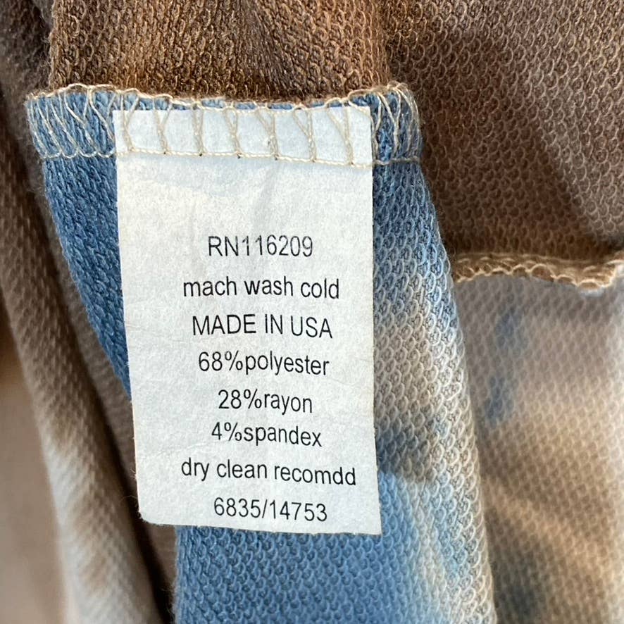 VELVET TORCH Women's Coco Tie-Dye V-Neck Long Sleeve A-Line Mini Dress SZ XS