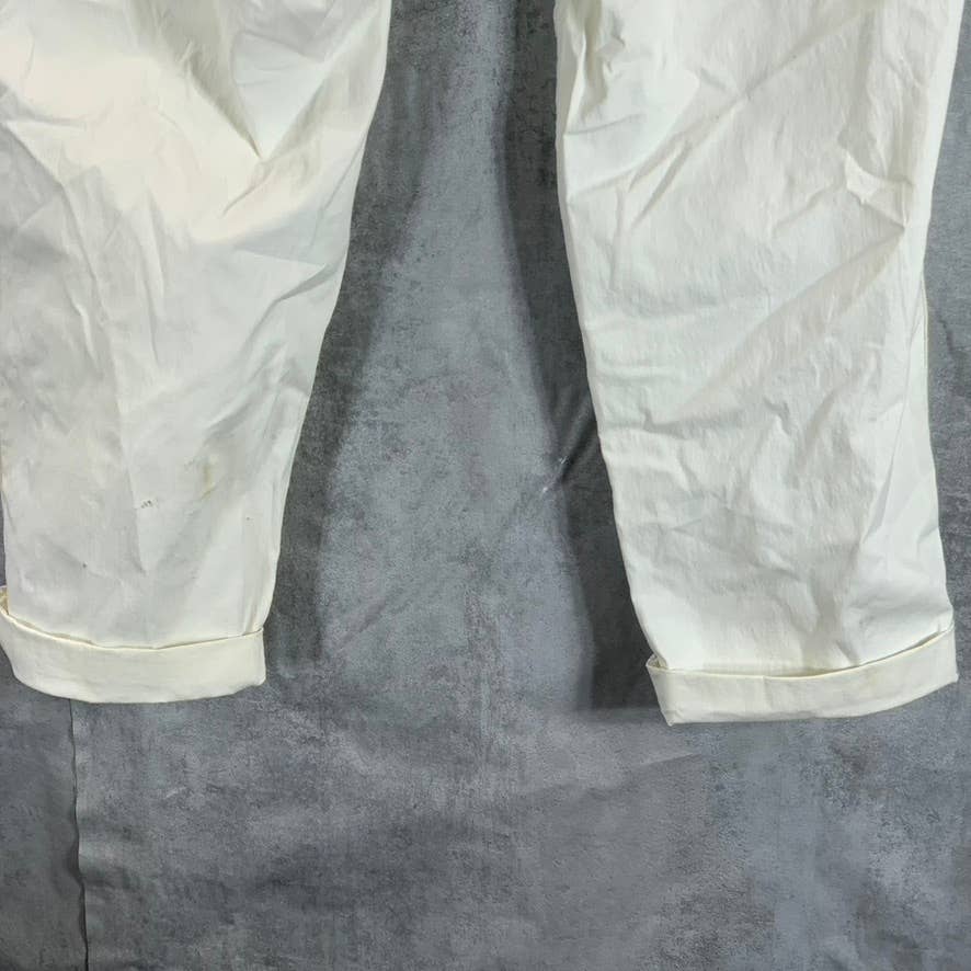 STYLE & CO Women's Bright White Mid-Rise Straight Twill-Tape Capri Pants SZ M