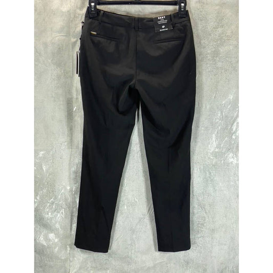 DKNY Women's Petite Black Solid Mid-Rise Essex Skinny-Leg Dress Pants SZ 4P