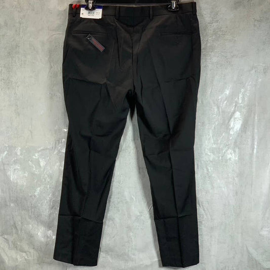 TOMMY HILFIGER Men's Solid Black Modern-Fit Stretch Dress Pants SZ 38X29