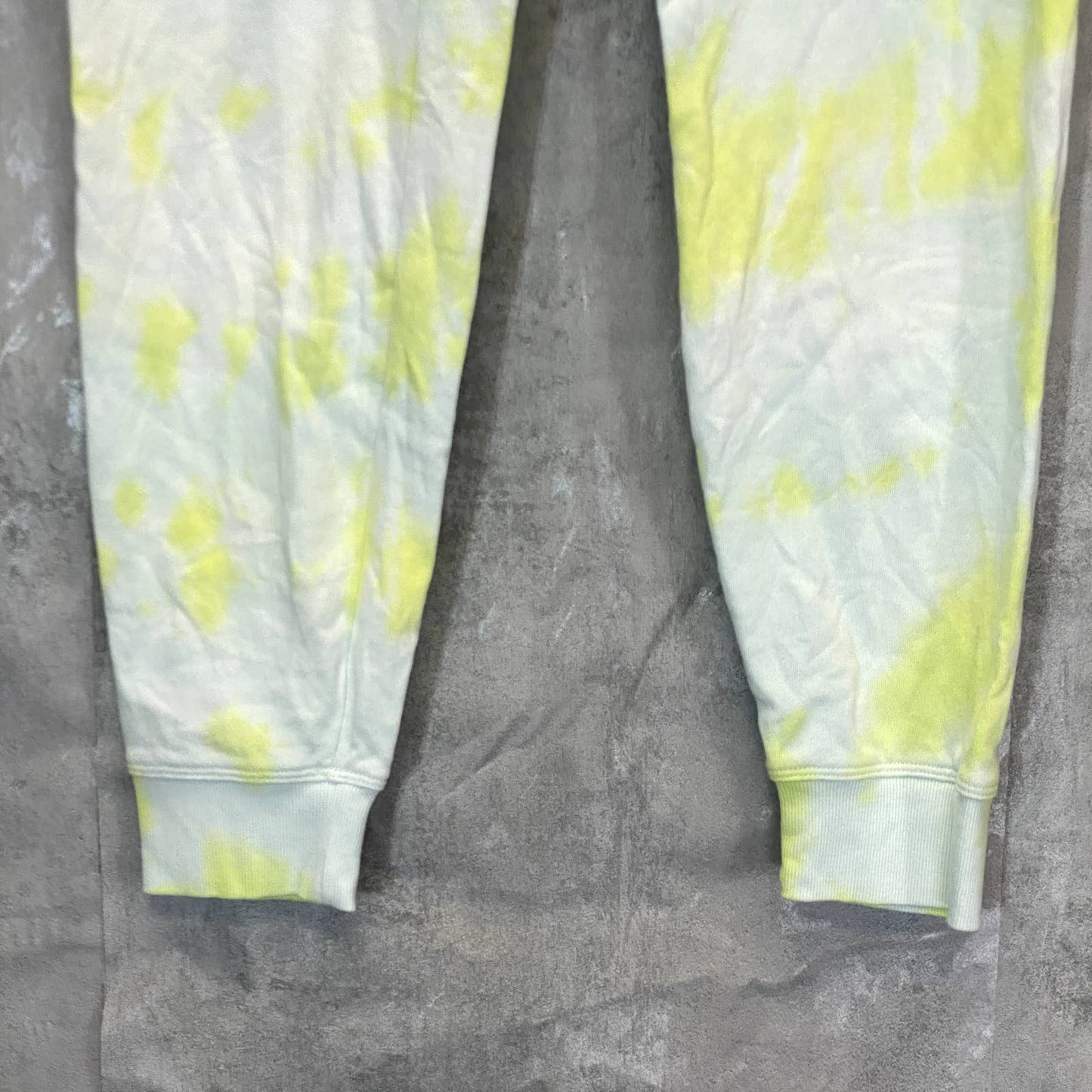 CALVIN KLEIN Women's Yellow Sunburst Tie-Dye Pull-On Drawstring Jogger Pants SZ S