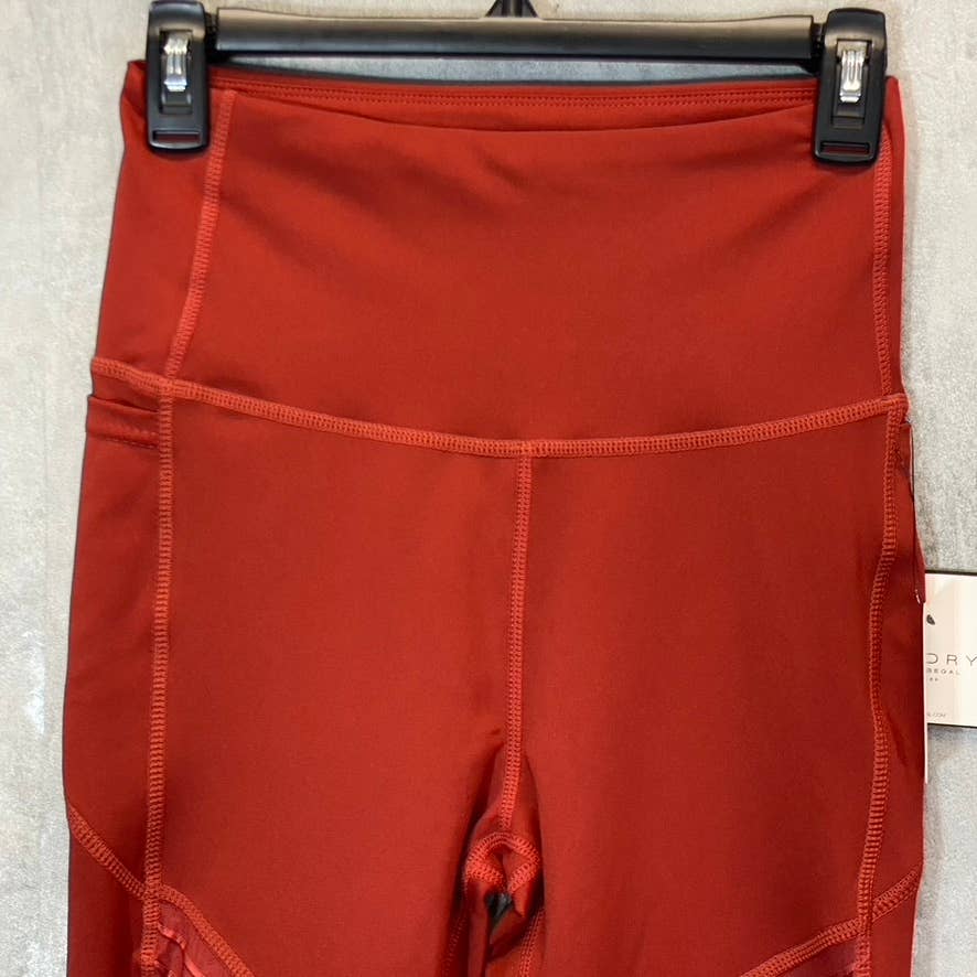 LAUNDRY By Shelli Segal Rust Textured High-Waist Stretch Pull-On Active Leggings SZ M