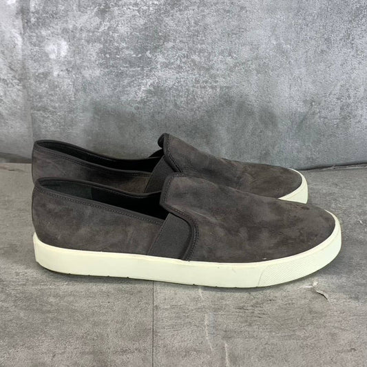 VINCE. Women's Charcoal Suede Preston Round-Toe Slip-on Sneakers SZ 6.5