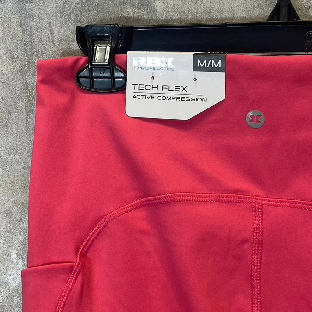 RBX Women’s Rose Pink High-Waist Flexible Active Pull-On Capri Leggings SZ M