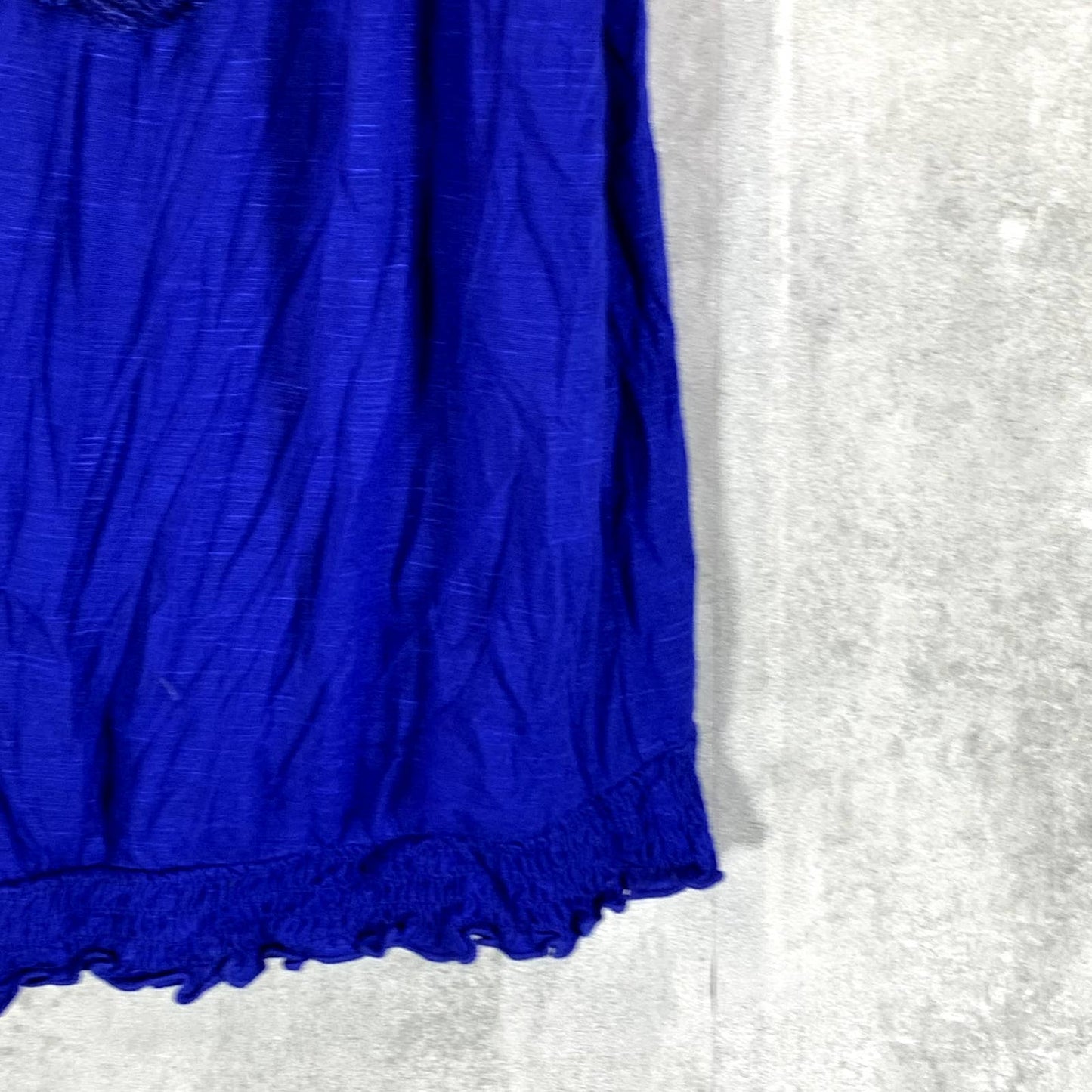 INC INTERNATIONAL CONCEPTS Women's Blue Peasant Short-Sleeve Top SZ S