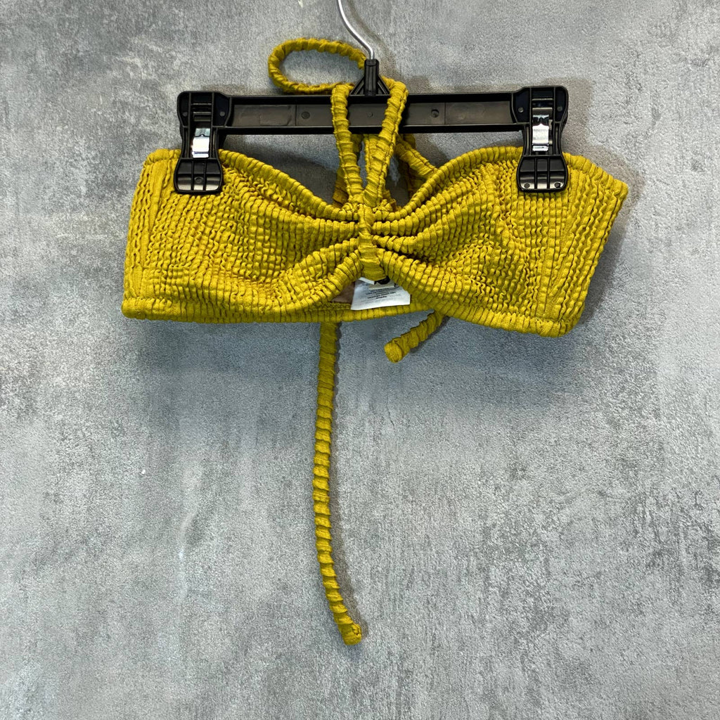 MADEWELL Women's Golden Meadow Second Wave Textured Bandeau Bikini Top SZ XXS