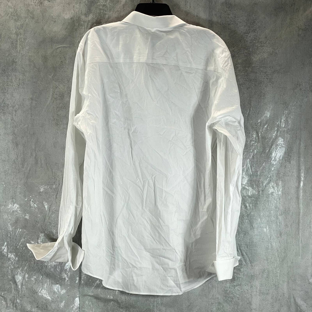 ALFANI Men's White Slim-Fit 2-Way Stretch Button-Up Long-Sleeve Dress Shirt SZXL