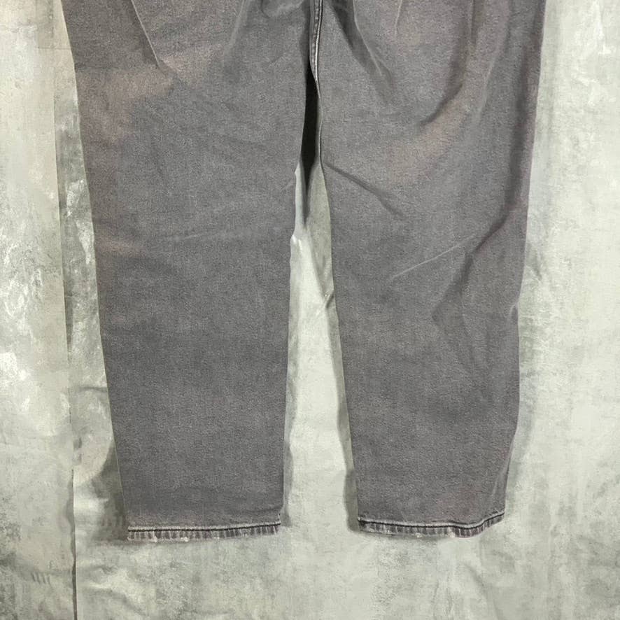 GUESS Women's Palladium Grey High-Rise Belted Straight-Leg Jeans SZ 31