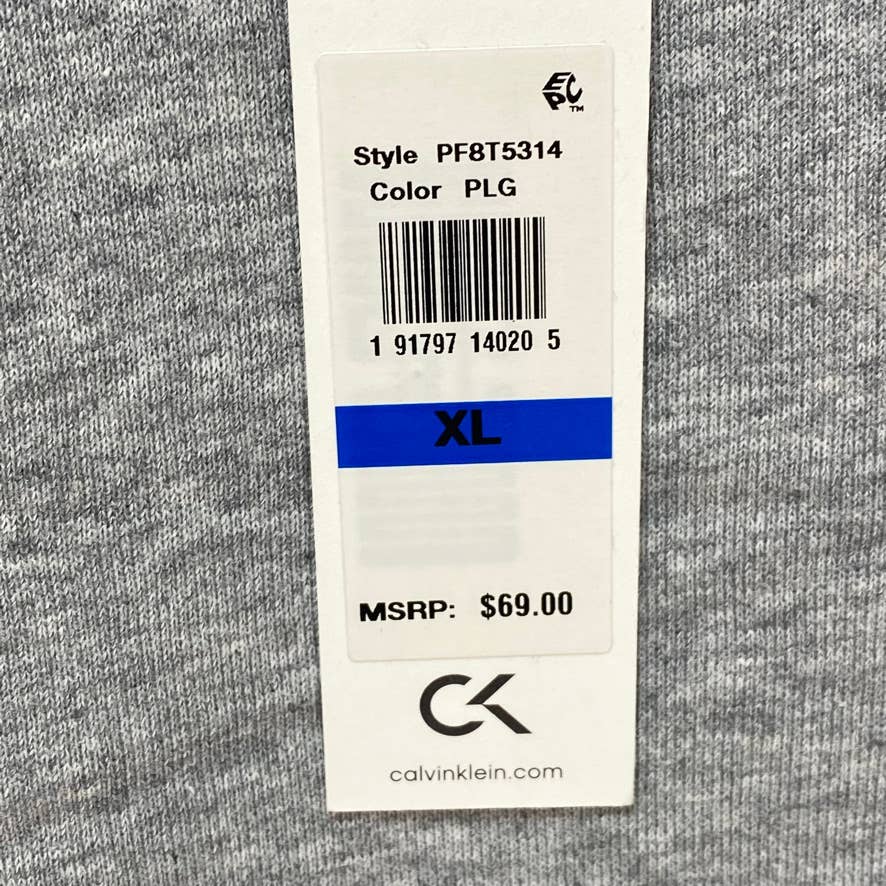 CALVIN KLEIN PERFORMANCE Grey Long Sleeve Tie-Back Top SZ XL
