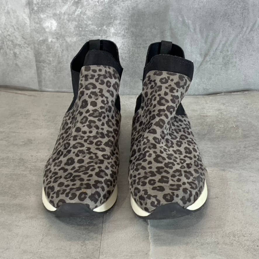 KENNETH COLE REACTION Women's Grey Leopard Cameron Chelsea Jogger Sneakers SZ 9