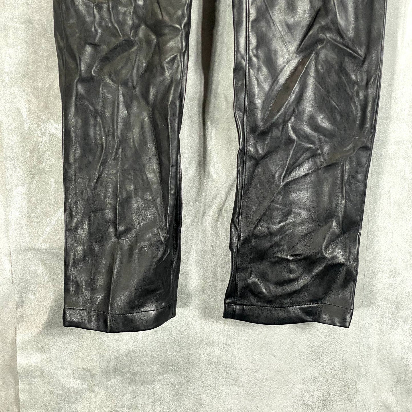 JOES JEANS Women's Jet Black Faux-Leather Paperbag Pull-On Pants SZ XS