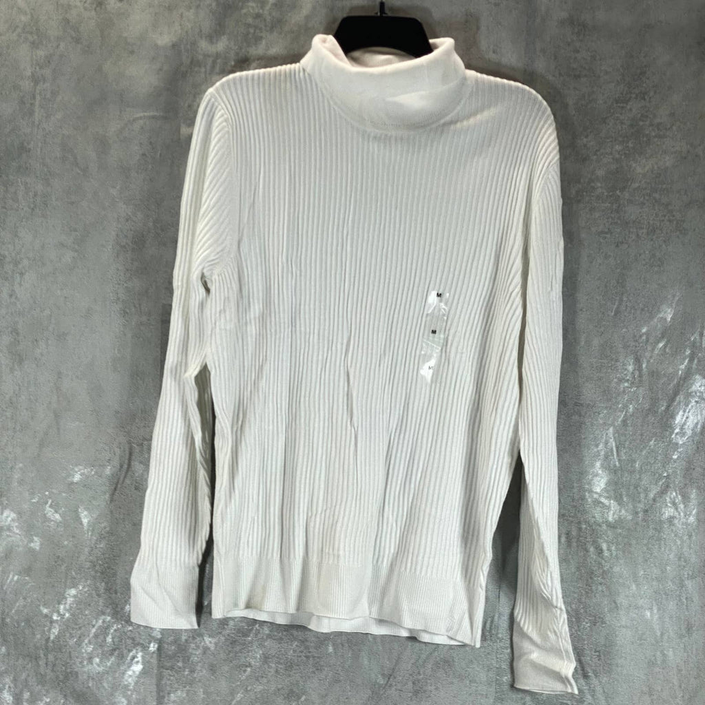 INC INTERNATIONAL CONCEPTS Men's White Pure Ascher Rollneck Sweater SZ M