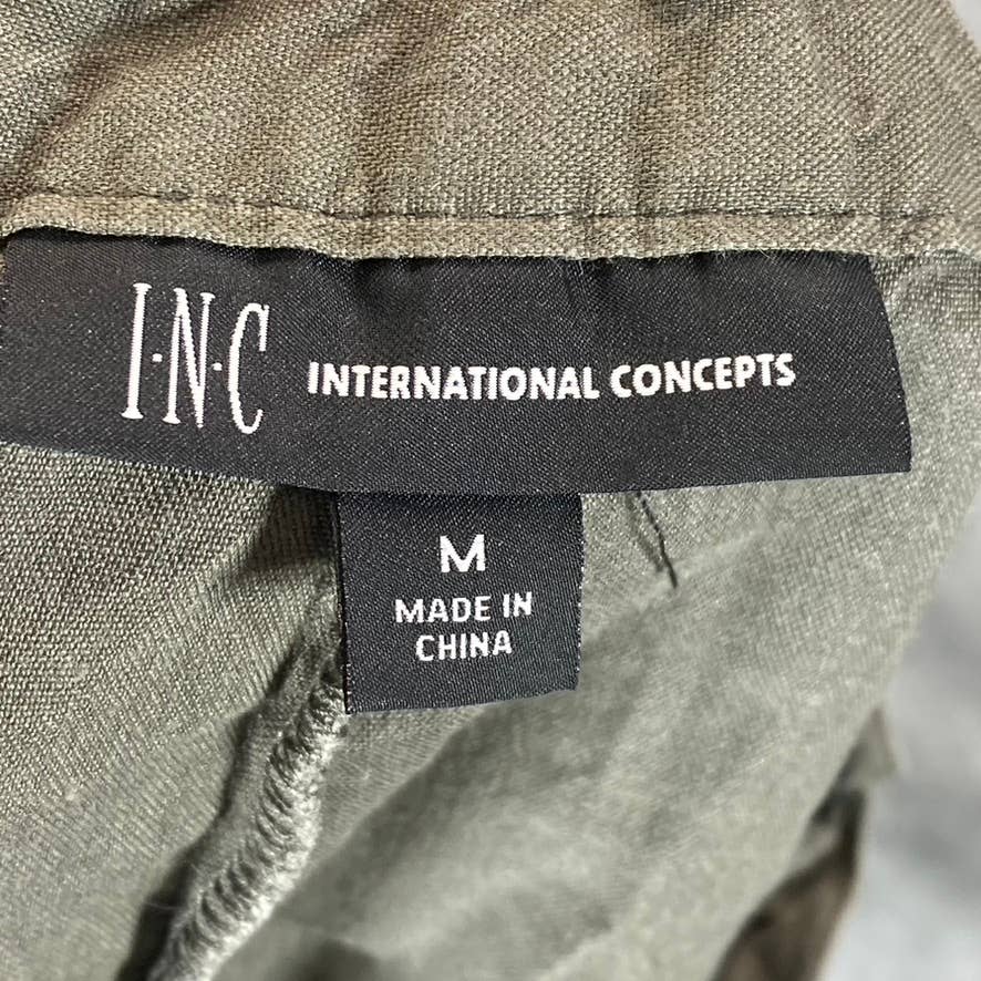 INC INTERNATIONAL Women's Moss Mountain High-Rise Paperbag Cuffed Shorts SZ M