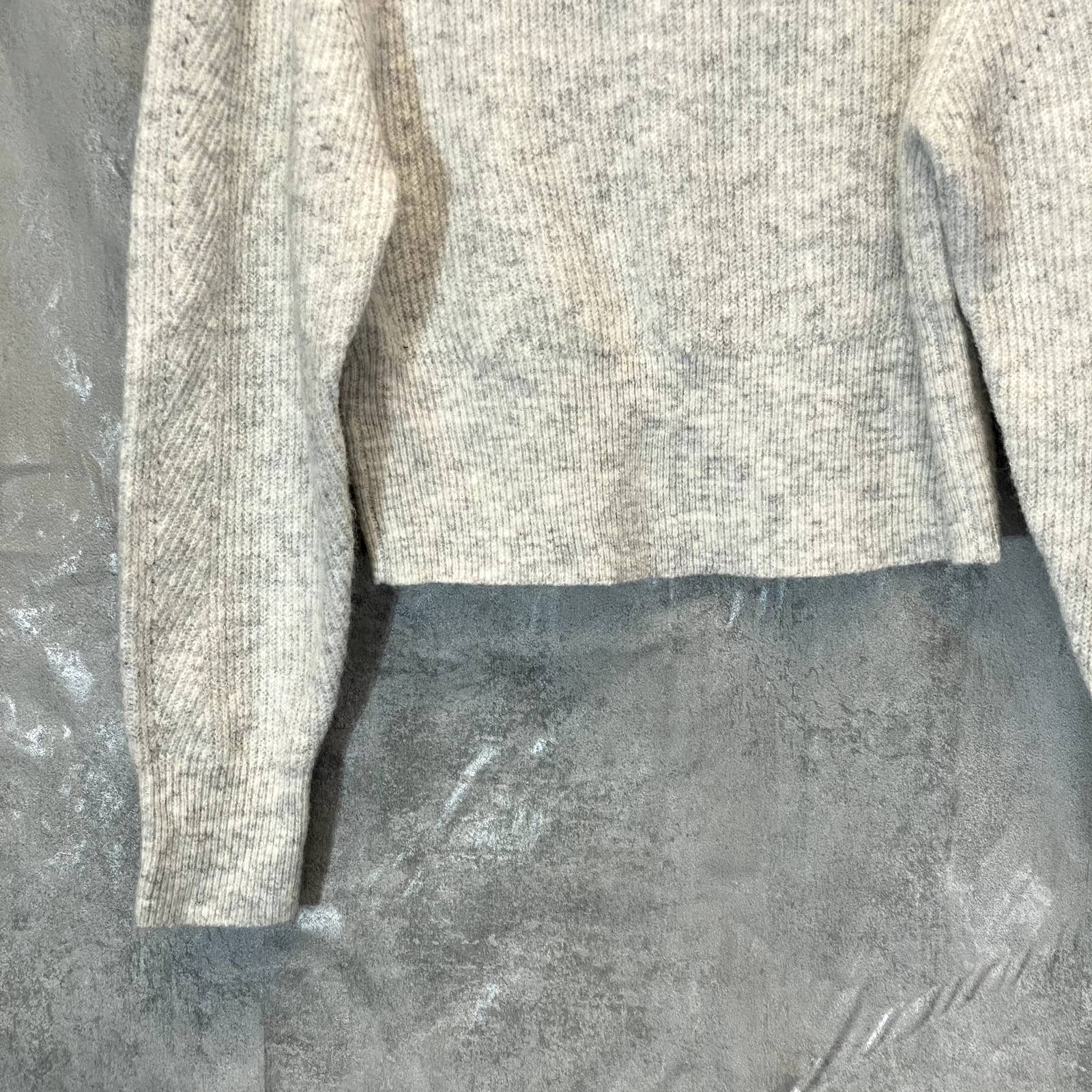 TOPSHOP Women's Gray Boat Neck Long Sleeve Ribbed Knit Pullover Sweater SZ 4-6