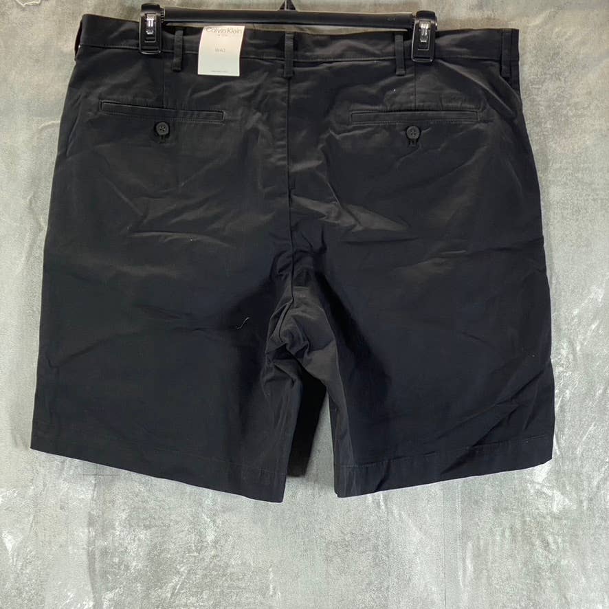 CALVIN KLEIN Men's Black Regular-Fit Chino Shorts SZ 40