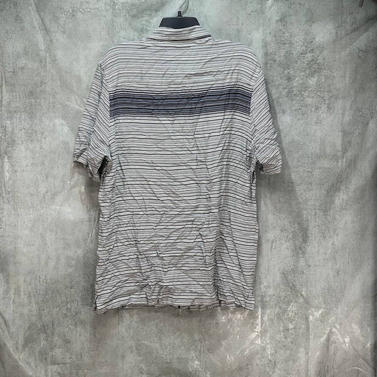 ALFANI Grey Gradient Stripe Short Sleeve Shirt SZ XL
